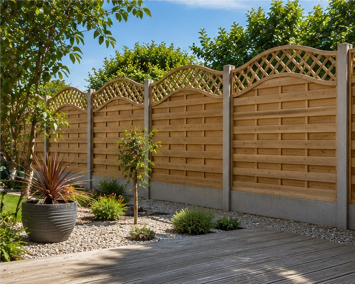Completed garden fencing work