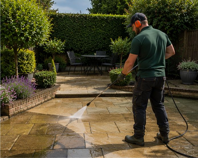 Power Washing work in progress